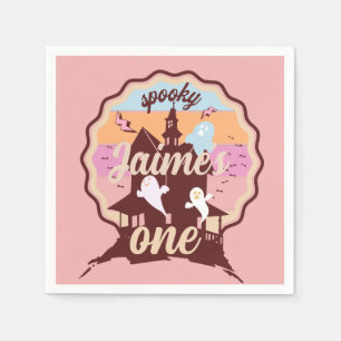Spooky One Halloween First Birthday Ghost Party   Napkin