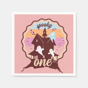 Spooky One Halloween First Birthday Ghost Party    Napkin