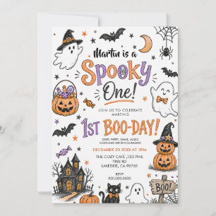 Spooky One Halloween First Birthday Invitation