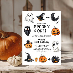 Spooky One Halloween First Birthday Invitation