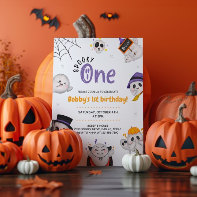 Spooky One Halloween First Birthday Invitation (Creator Uploaded)
