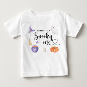 Spooky One Halloween First birthday party Baby T-Shirt