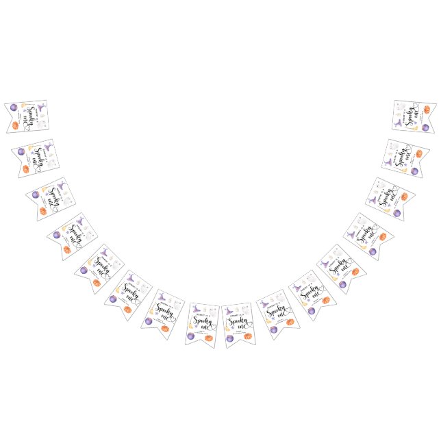 Spooky One Halloween First birthday party Bunting (All)