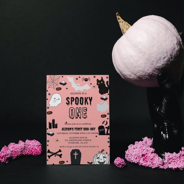 Spooky One Halloween first birthday party Invitation (Creator Uploaded)