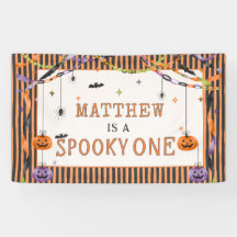 Spooky One Halloween Ghost 1st Birthday Invitation