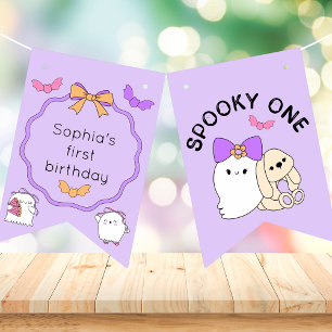 Spooky One Halloween Ghost Birthday Bunting