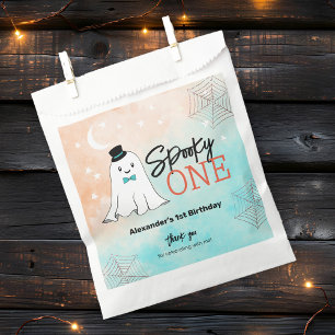 Spooky One Halloween Ghost Boys 1st Birthday Party Favour Bags