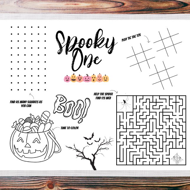 Spooky One | Halloween | Kids Activity Placemat(3) (Creator Uploaded)