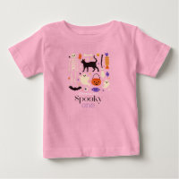 Spooky One Halloween Motifs Pink 1st Birthday