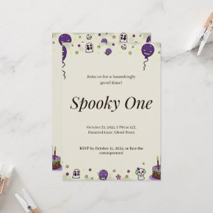 Spooky One Halloween Party custom Invitation