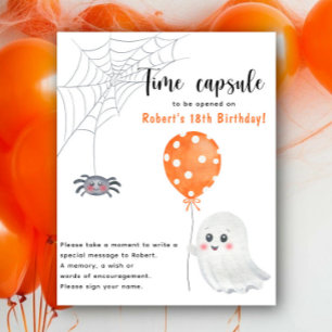 Spooky One Halloween Time Capsule 1st birthday Poster