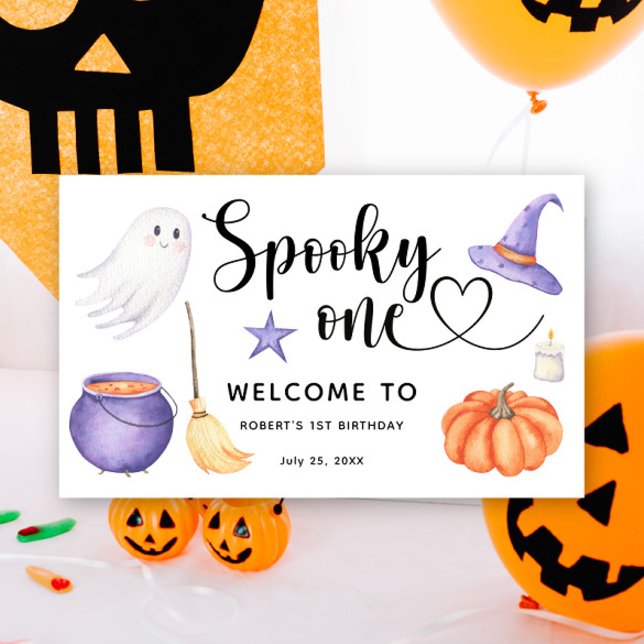 Spooky One Halloween Welcome to 1st Birthday Poster (Creator Uploaded)