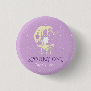 Spooky One Mum Cute Ghost Halloween 1st Birthday 3 Cm Round Badge