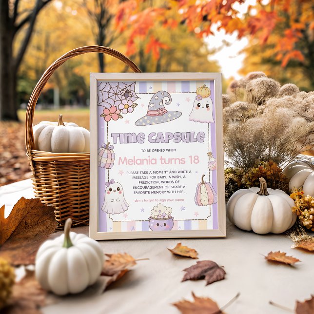 Spooky One Time Capsule Table Sign 8x10 (Creator Uploaded)