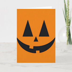 Spooky Orange Grin Card