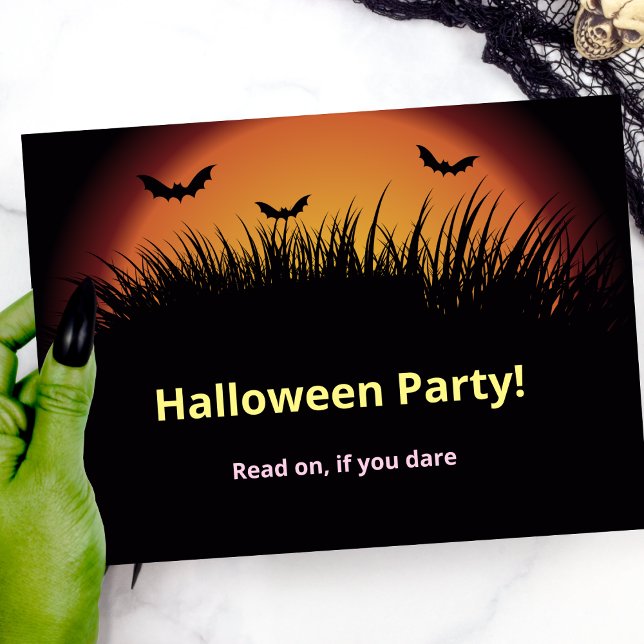 Spooky Orange Halloween Field Enclosure Card (Creator Uploaded)