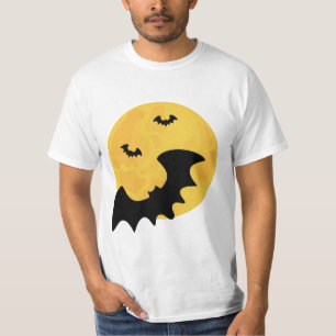 Spooky Orange Halloween Haunted House T-Shirt
