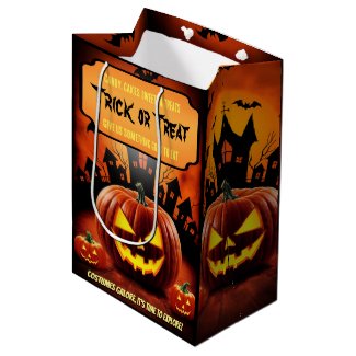 Spooky Orange Halloween Pumkin Party 