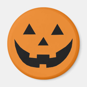 Spooky orange Jack o lantern pumpkin Halloween Magnet