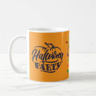 Spooky Orange Trendy Halloween Coffee Mug