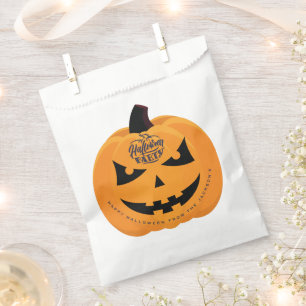 Spooky Orange Trendy Halloween Favour Bags