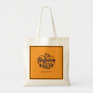 Spooky Orange Trendy Halloween Tote Bag