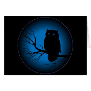 Spooky Owl Blue Moon