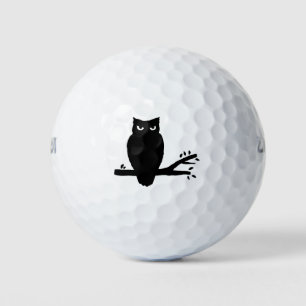 Spooky Owl Silhouette Golf Balls