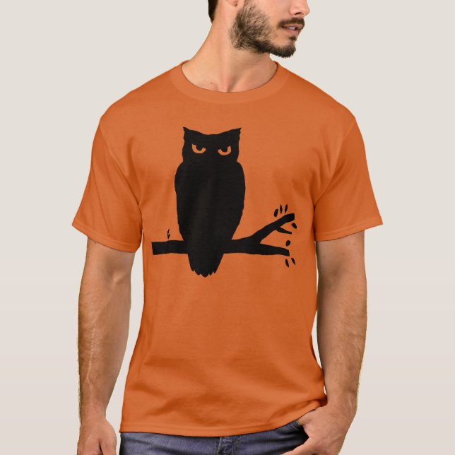 Spooky Owl Silhouette T-Shirt (Front)