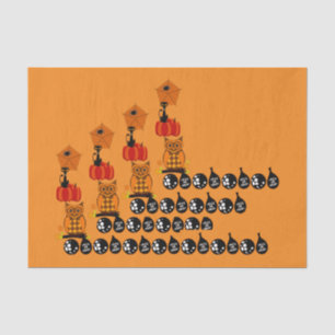 Spooky Owls Halloween Trick Or Treat Balls Tissue  Paper