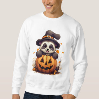 Spooky Panda, Kawaii Halloween Outfit in October Sweatshirt