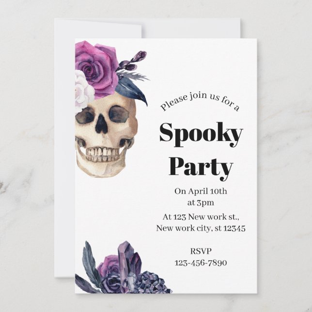 Spooky Party Halloween Invitation (Front)