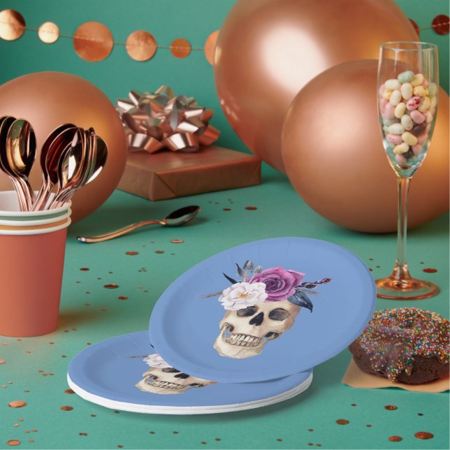 Spooky Party Halloween  Paper Plate (Multi)