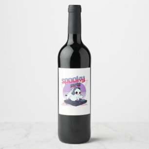Spooky Party Halloween Wine Label