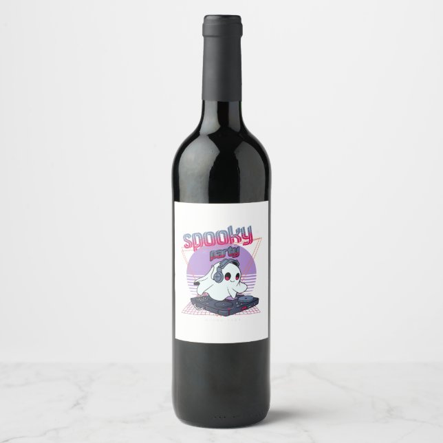 Spooky Party Halloween Wine Label (Front)