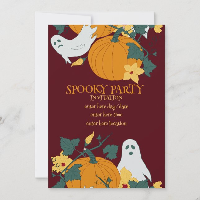 Spooky party invitation (Front)