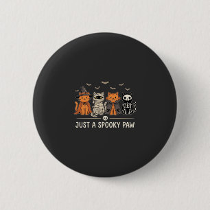 Spooky Paw Halloween Cat Costume Vector Design_1 6 Cm Round Badge