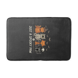 Spooky Paw Halloween Cat Costume Vector Design_1 Bath Mat