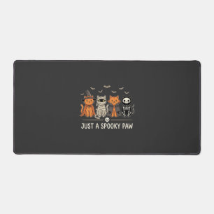 Spooky Paw Halloween Cat Costume Vector Design_1 Desk Mat