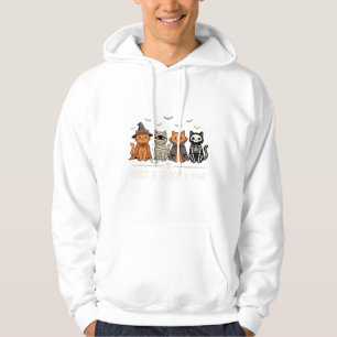 Spooky Paw Halloween Cat Costume Vector Design_1 Hoodie