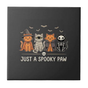 Spooky Paw Halloween Cat Costume Vector Design_1 Tile