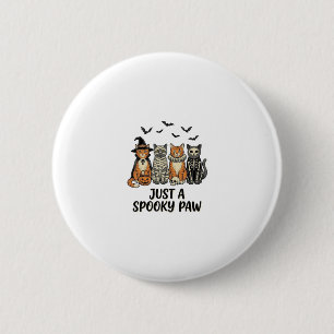 Spooky Paw Halloween Cats Vintage Shirt Design_1 6 Cm Round Badge
