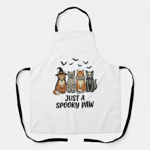 Spooky Paw Halloween Cats Vintage Shirt Design_1 Apron