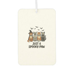 Spooky Paw Halloween Cats Vintage Shirt Design_1 Car Air Freshener