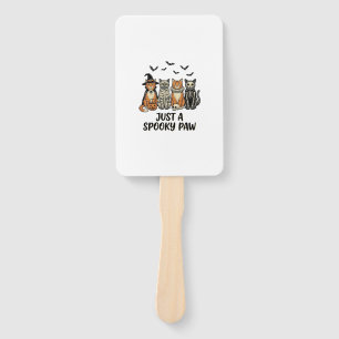 Spooky Paw Halloween Cats Vintage Shirt Design_1 Hand Fan