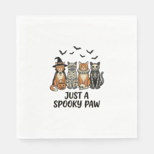 Spooky Paw Halloween Cats Vintage Shirt Design_1 Napkin
