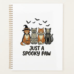 Spooky Paw Halloween Cats Vintage Shirt Design_1 Planner