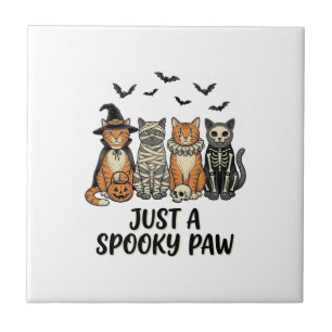 Spooky Paw Halloween Cats Vintage Shirt Design_1 Tile