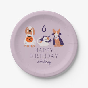 Spooky Pets Halloween Birthday Party Paper Plate