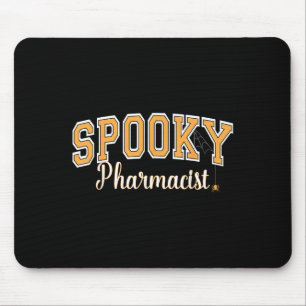 Spooky Pharmacist Halloween Spider Varsity Orange Mouse Mat